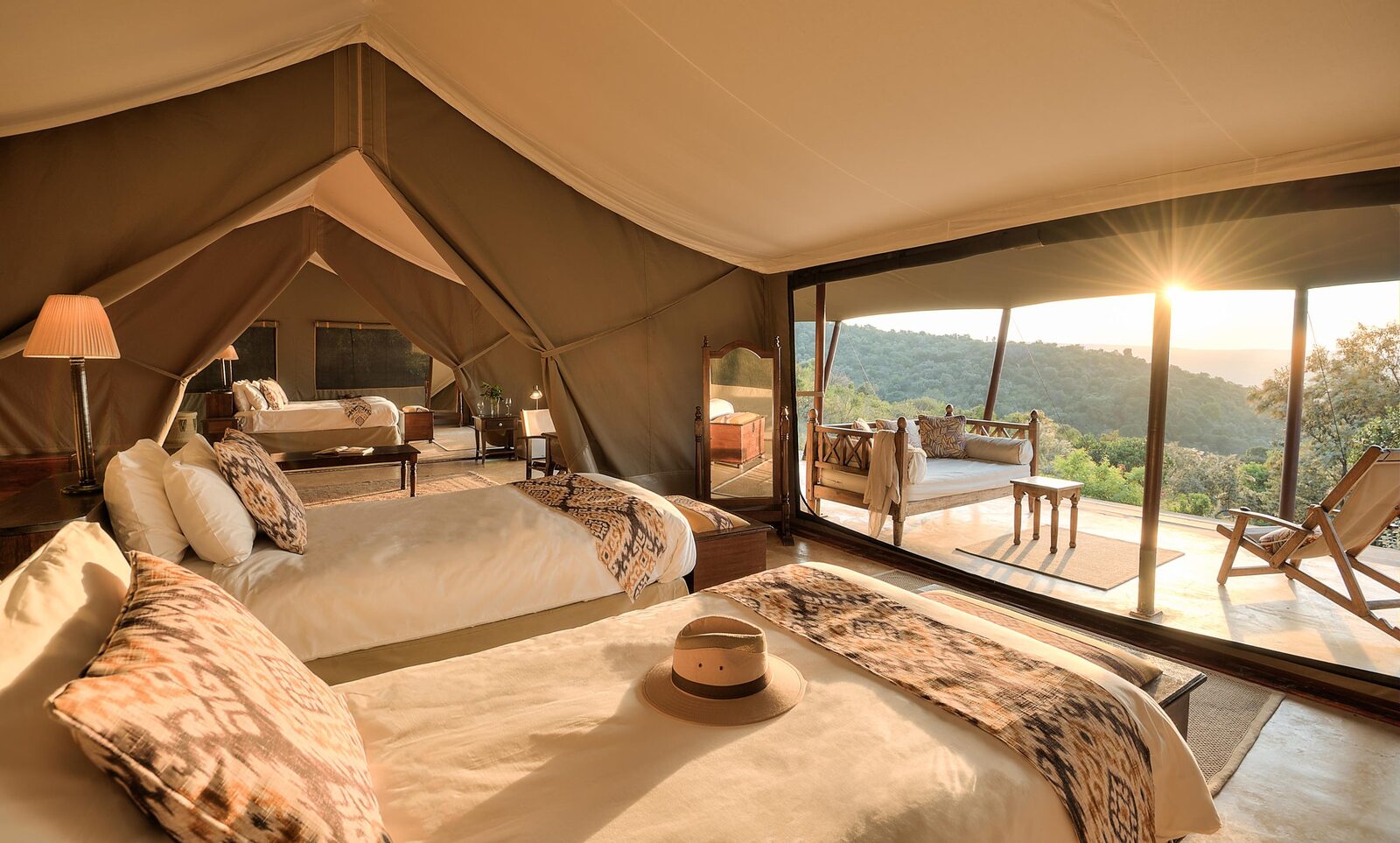 A Luxury Family Tent at Entumoto Safari Camp